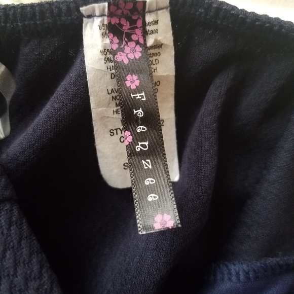 Frenzee Navy Blue and White Stripe Dress Size S - Picture 6 of 6